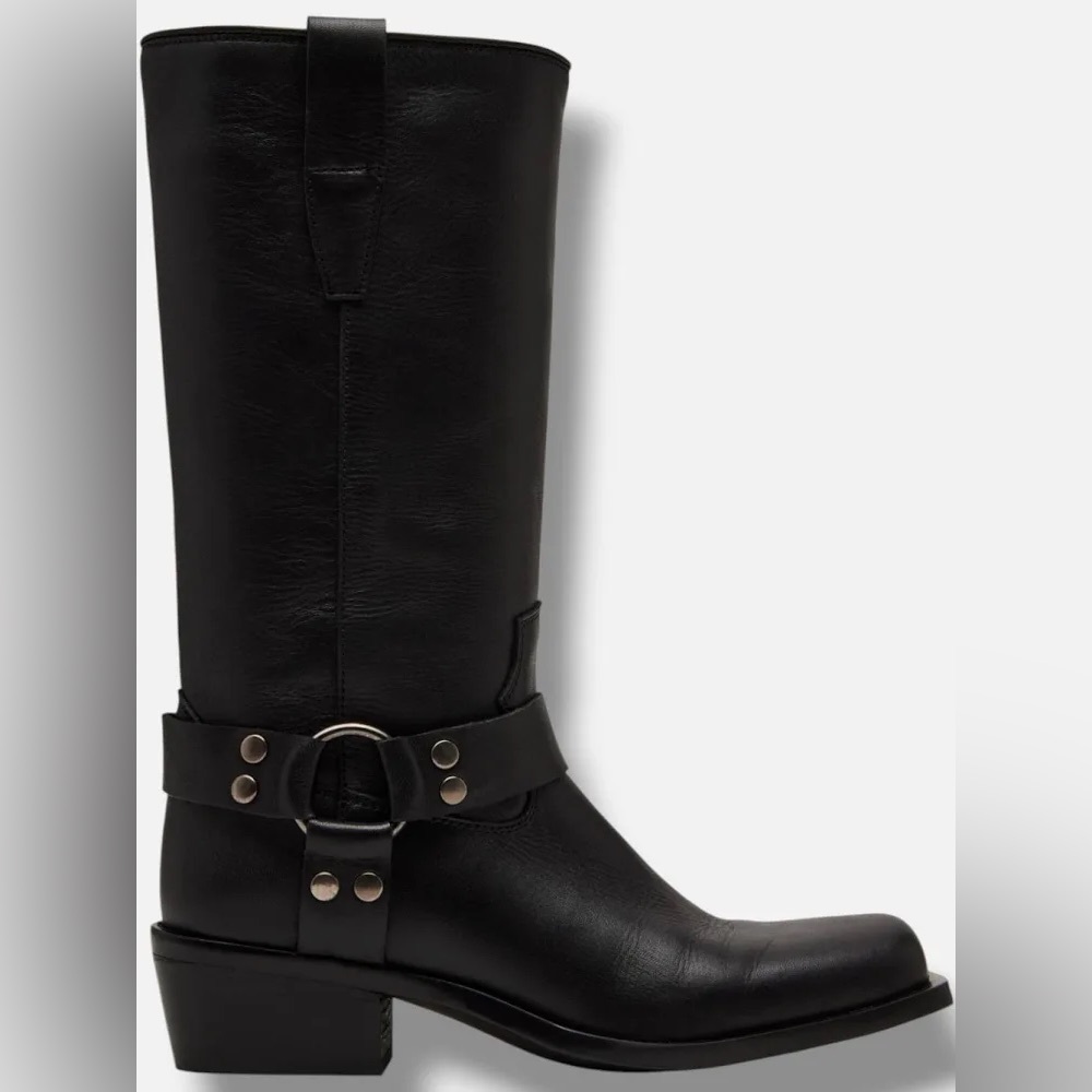 ◼️Steve Madden◼️Women’s Ruskin Engineer Black Heeled Boots  NWT - Picture 5 of 12